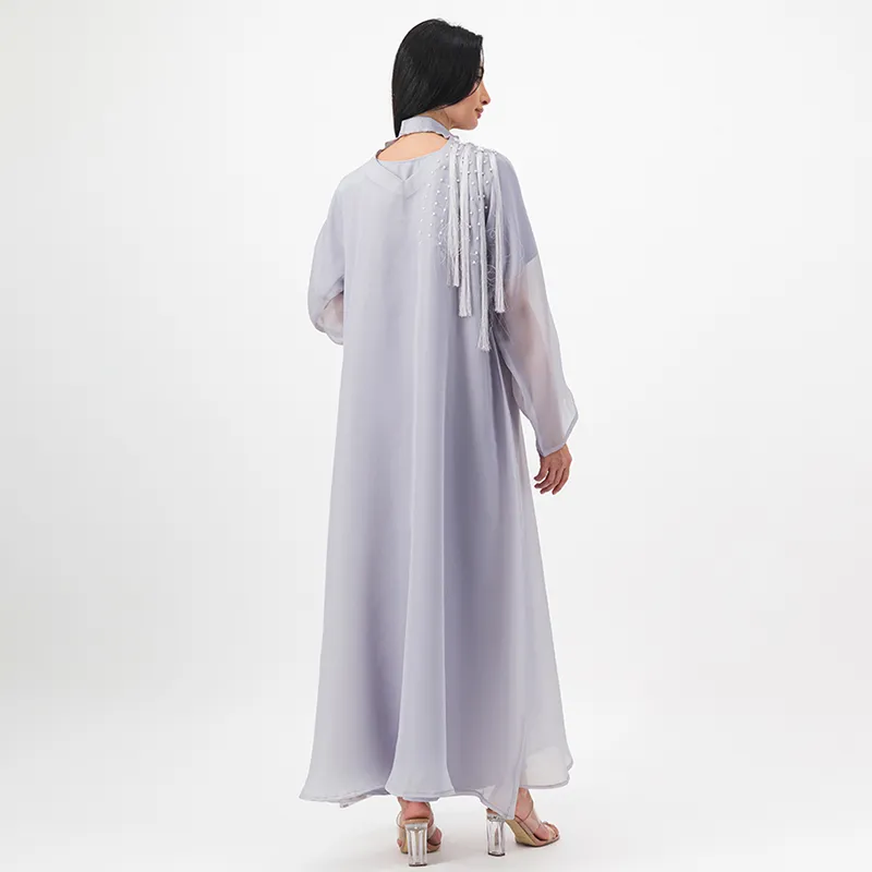 Tussle Gray Abaya