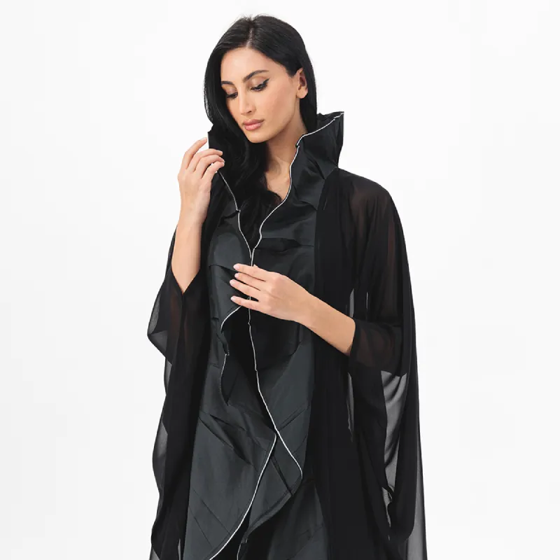 Black Chiffon Abaya