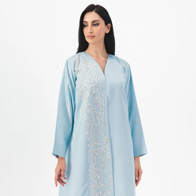 Blue Tafatte Abaya