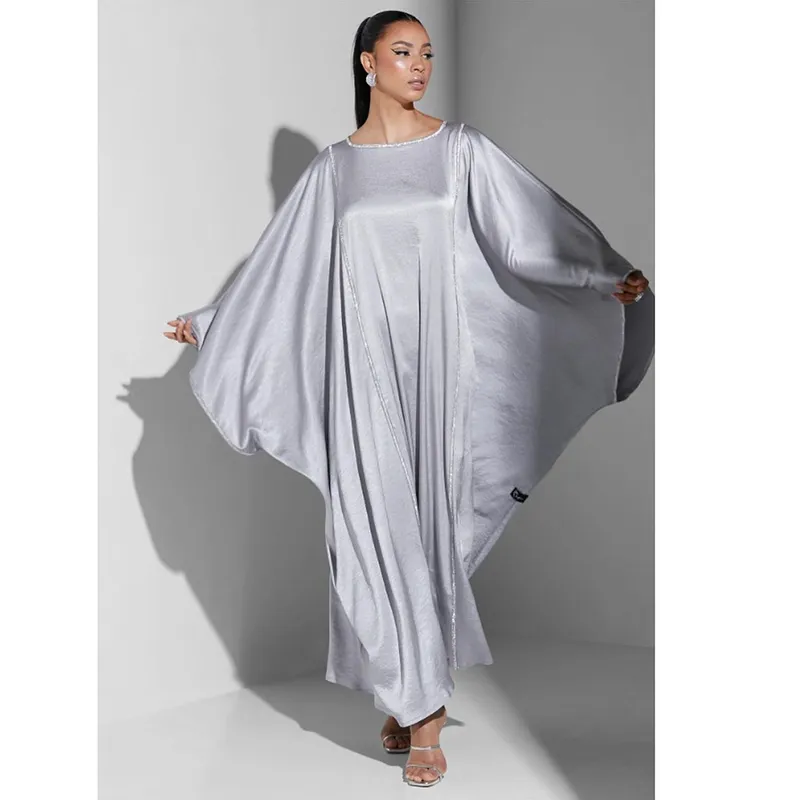 Silver Shimmer Abaya