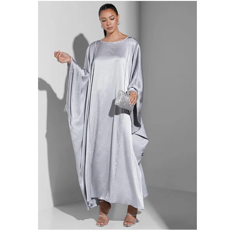 Silver Shimmer Abaya