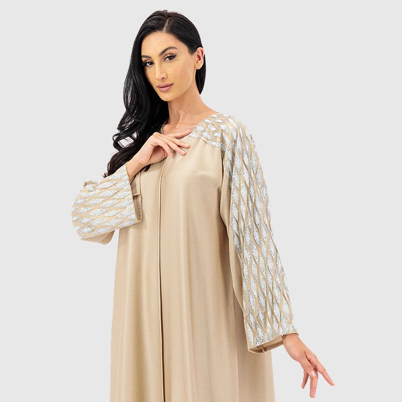Glitter Beige Abaya
