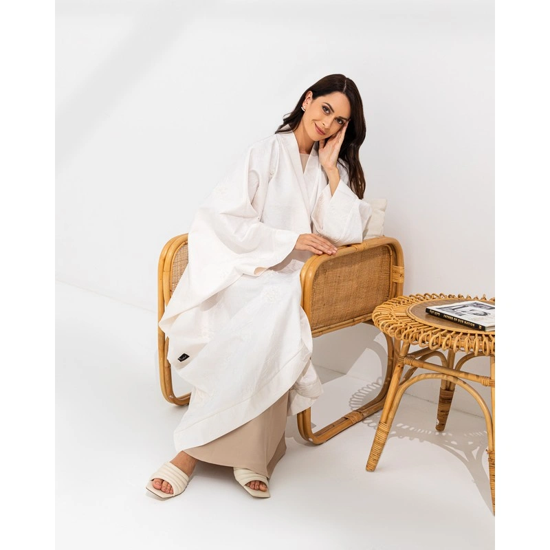 Pearl White Abaya