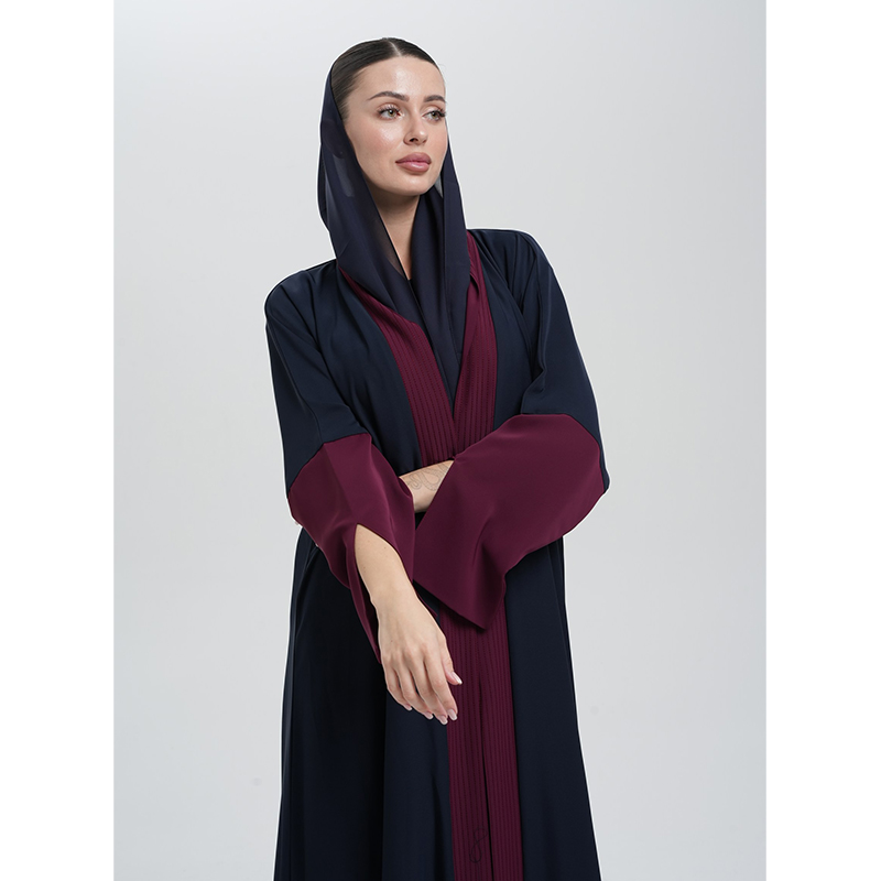 Navy Blue with burgundy