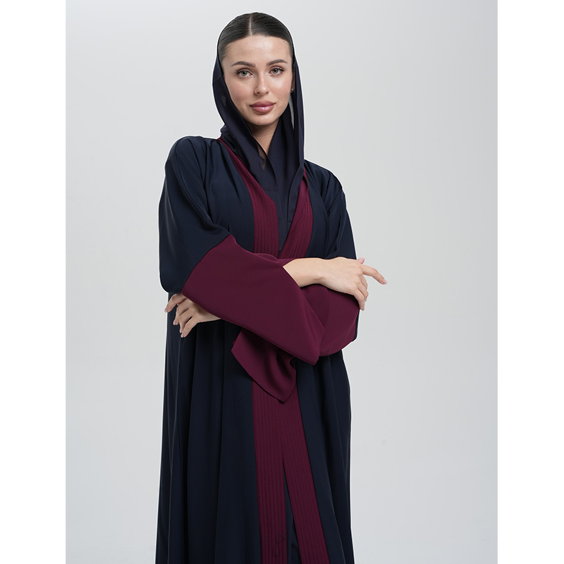 Navy Blue with burgundy