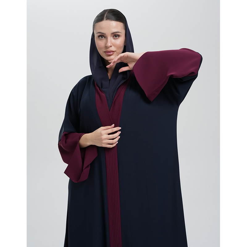 Navy Blue with burgundy