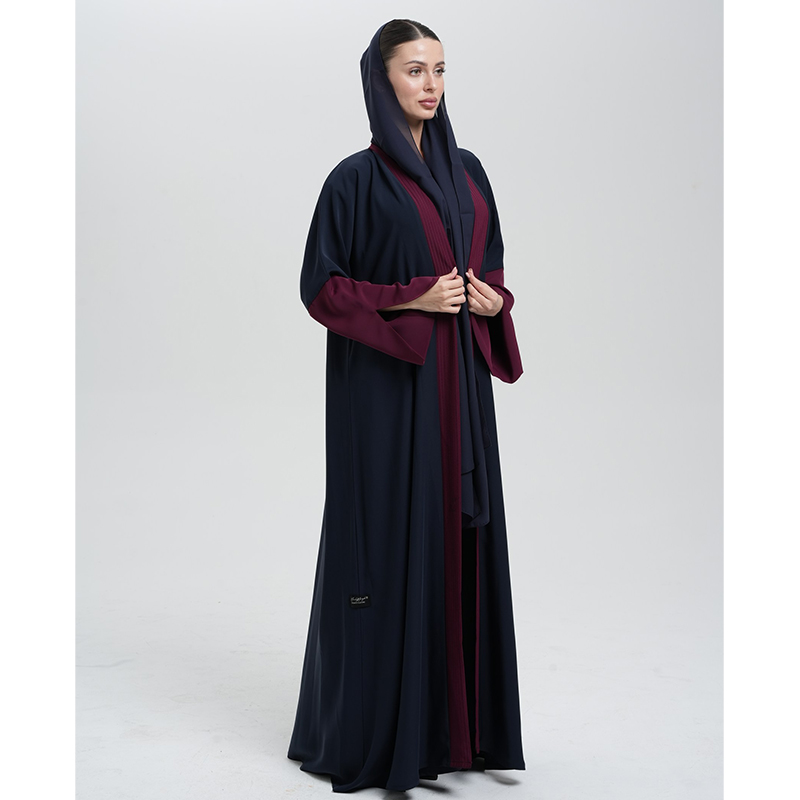 Navy Blue with burgundy