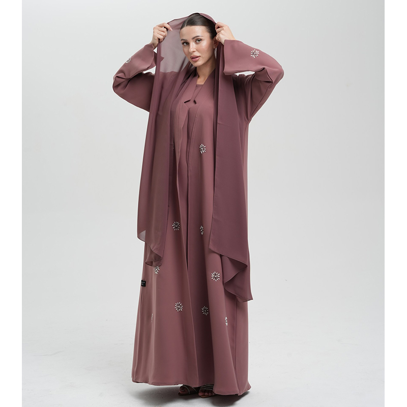 Mauve taupe abaya