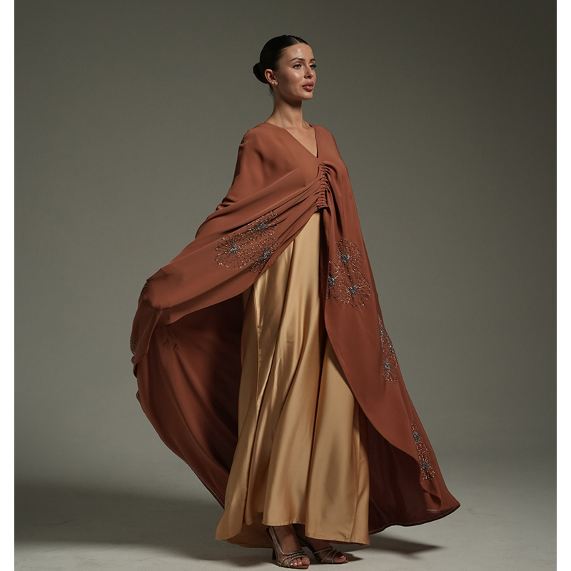 Rust cape abaya