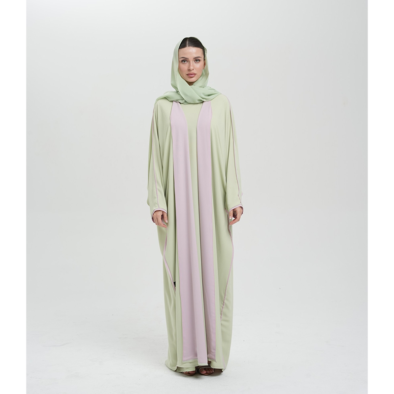 Cotton candy abaya