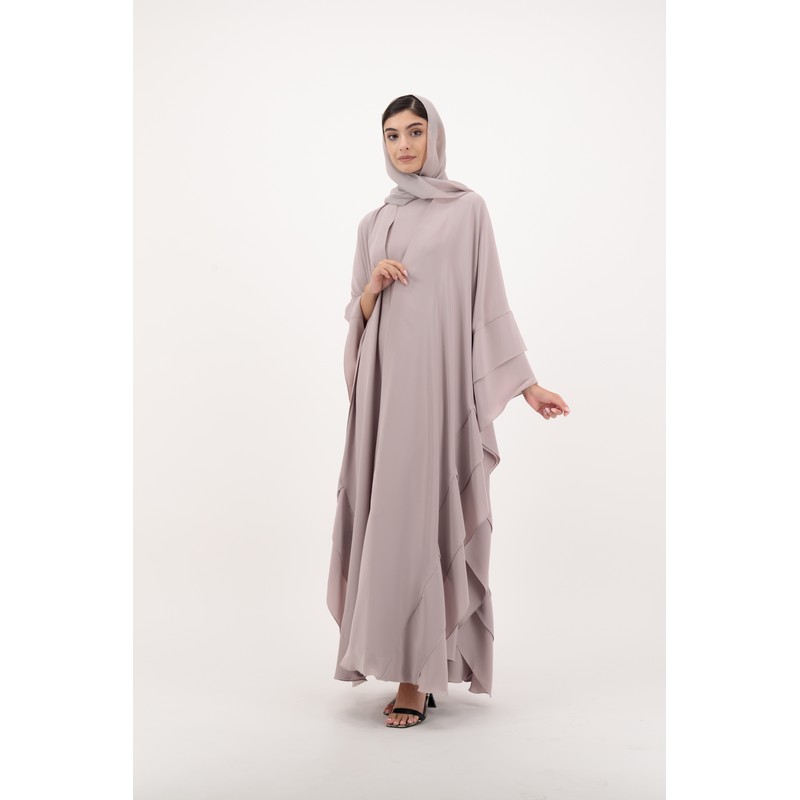 Pale pink abaya