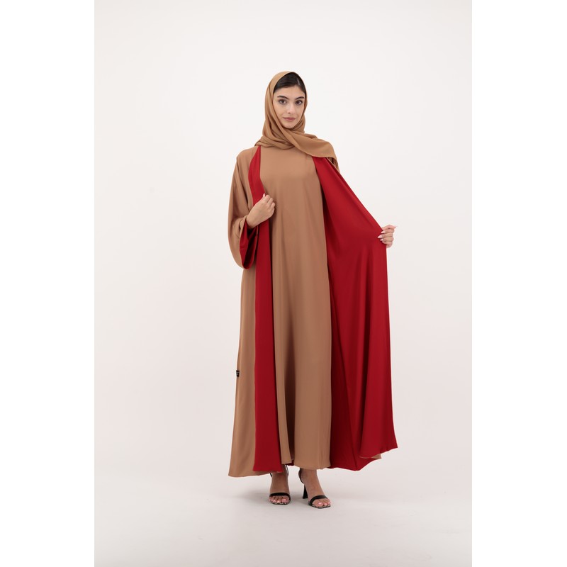 Chiffon dual toned abaya