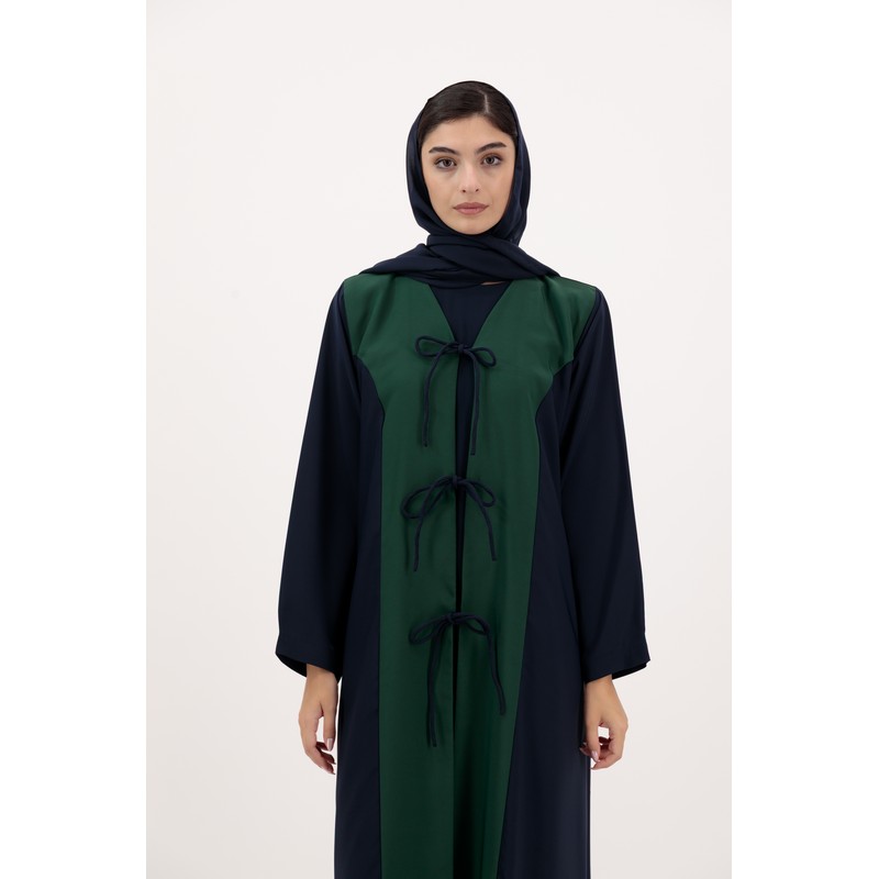 Navy blue and forest green abaya
