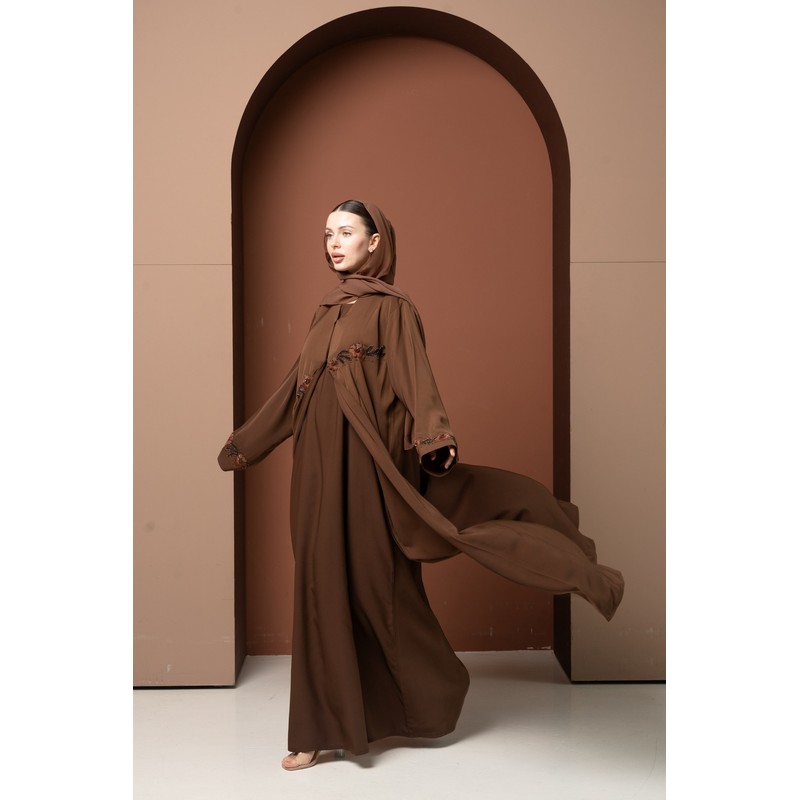 Caramel brown abaya