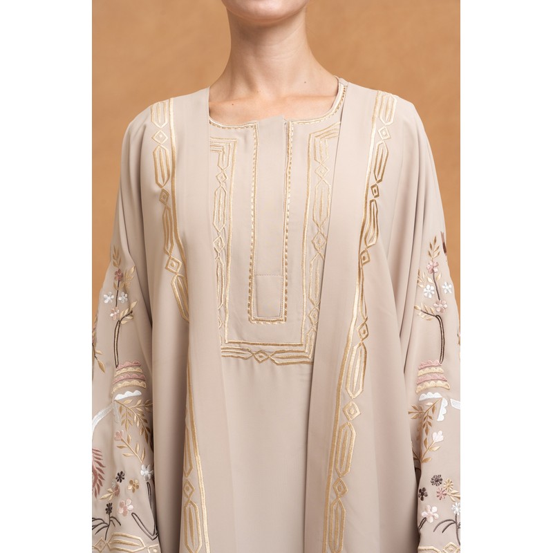 French Ivory abaya
