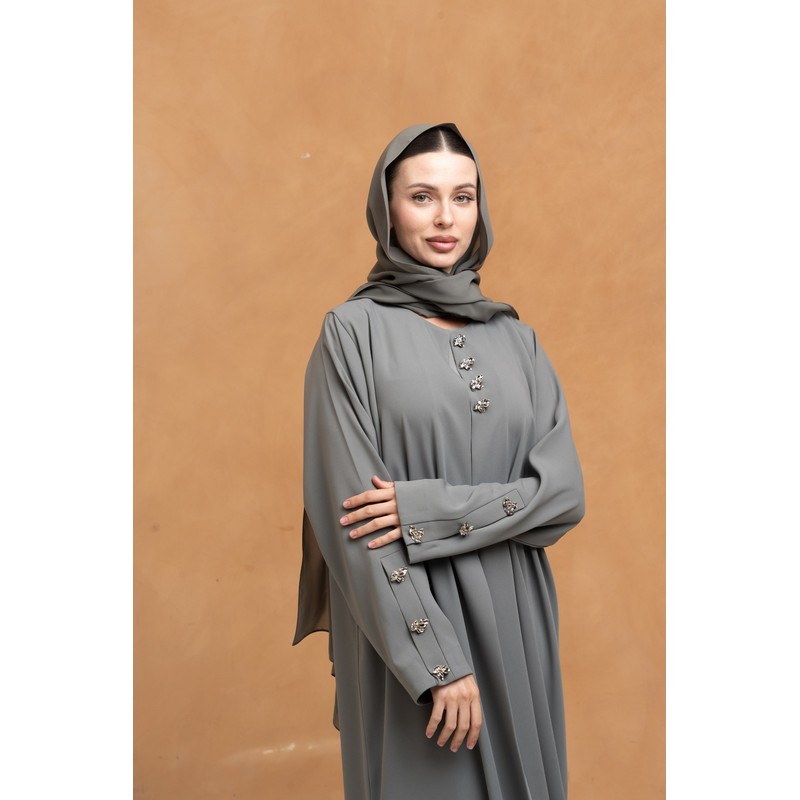 Clover Sage green abaya