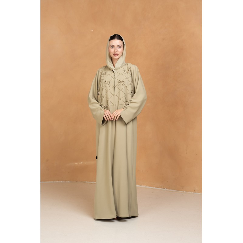 Lime bow abaya