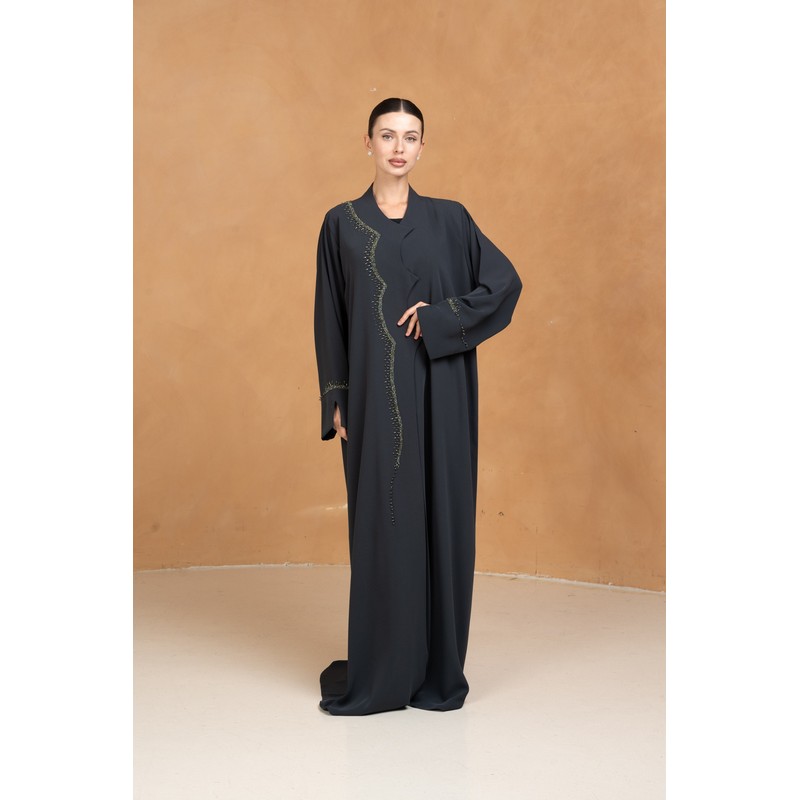Green embellished abaya