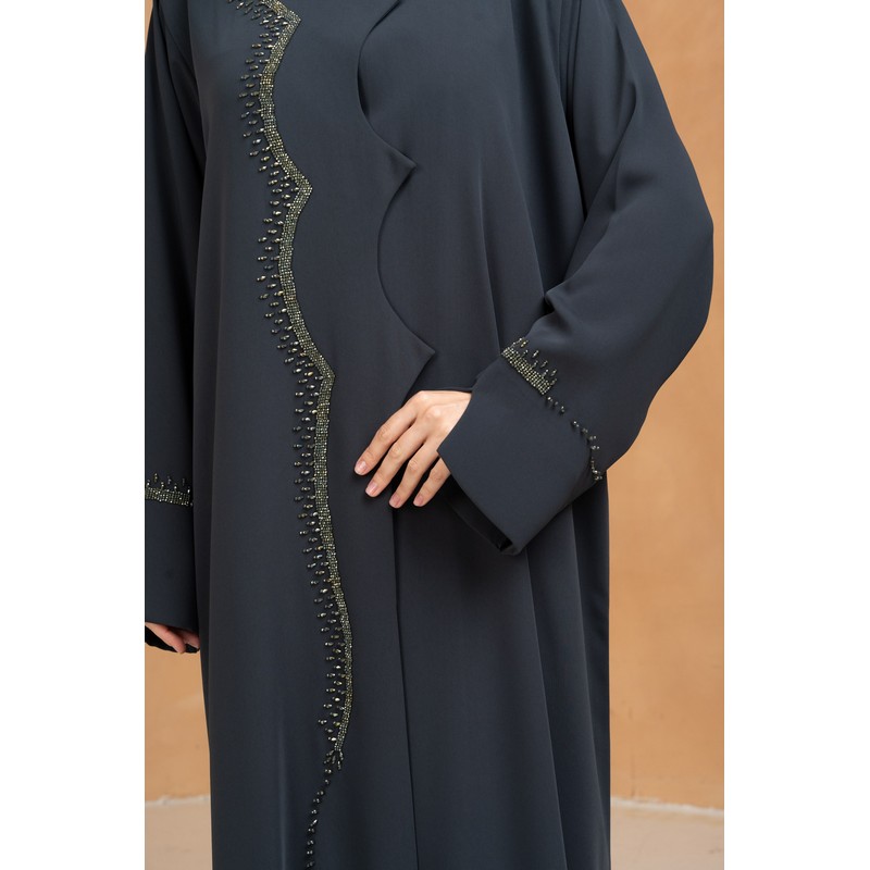 Green embellished abaya