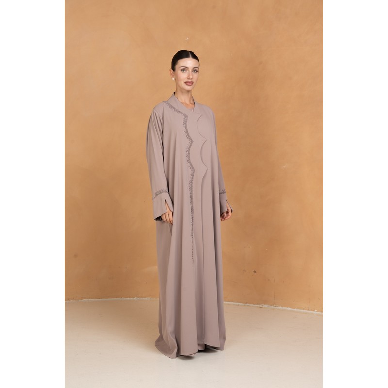 Nude pink abaya
