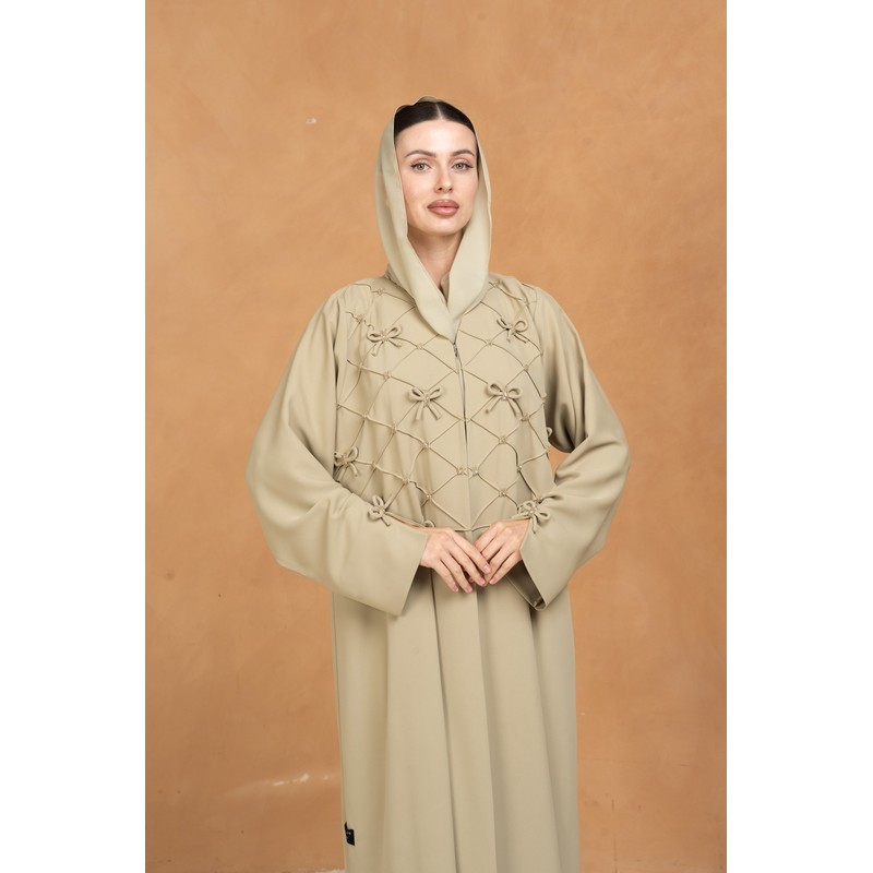 Lime bow abaya