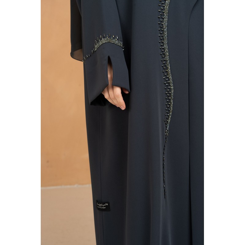 Green embellished abaya