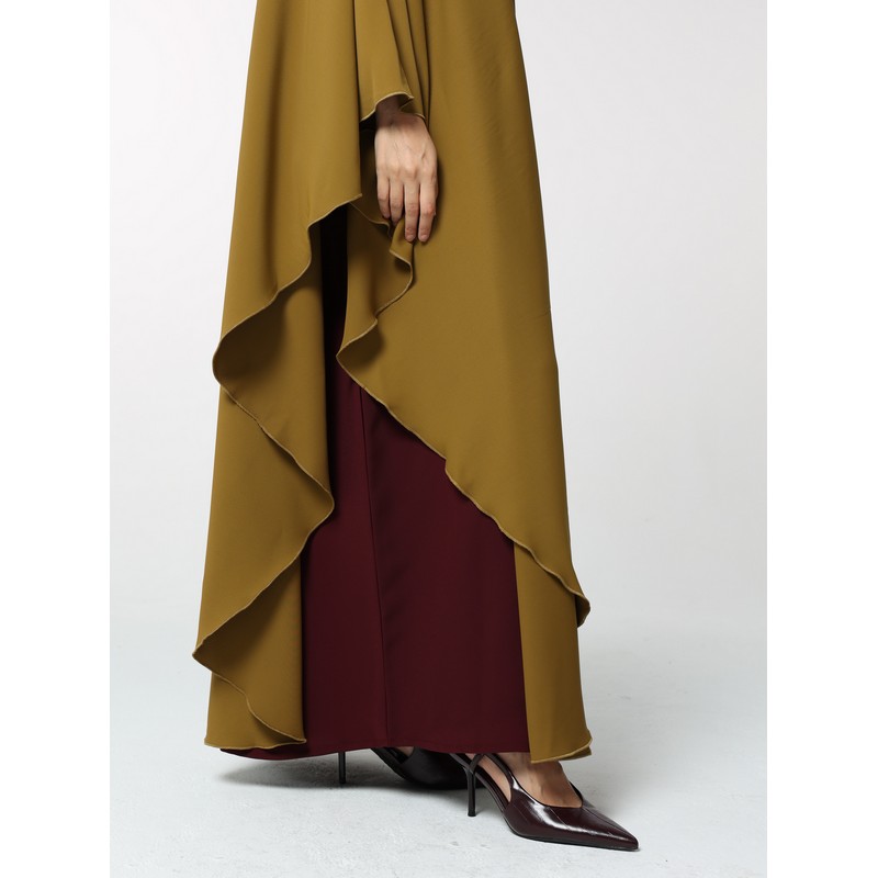 Chartreuse and burgundy