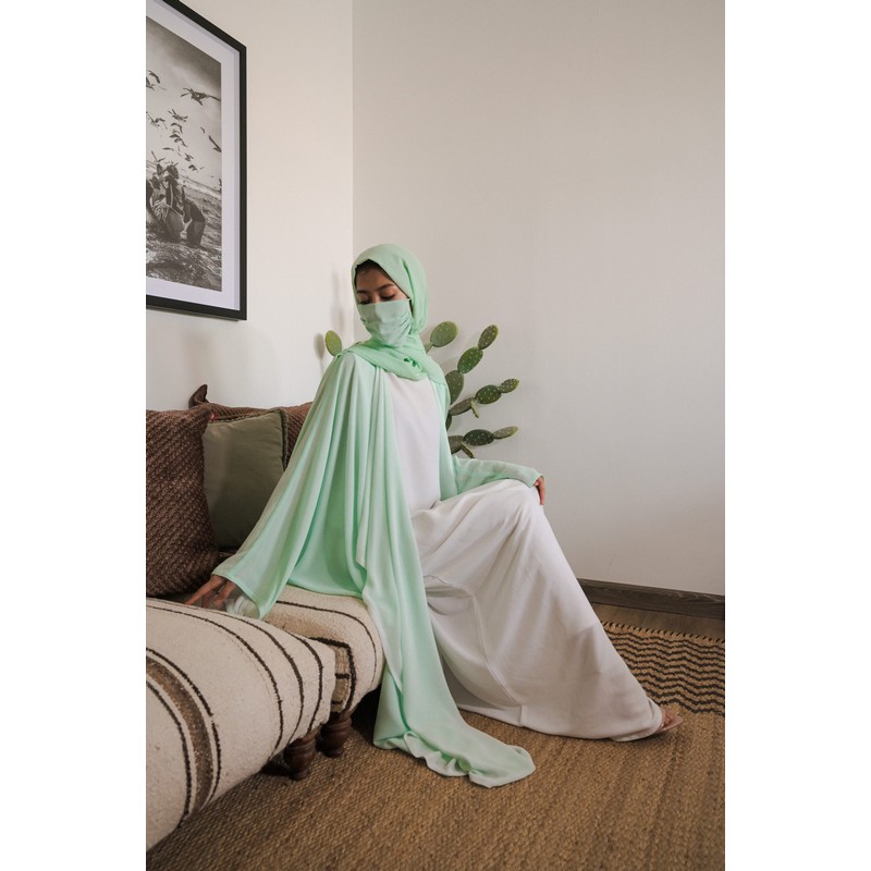 White Mint Abaya